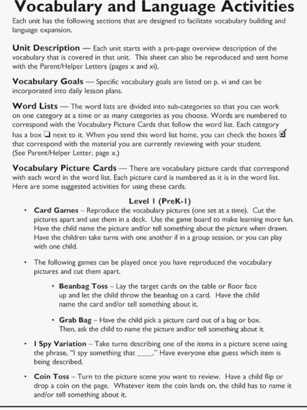 Vocab-u-Themes 648 Basic Vocabulary Pictures with Language Activities Paperback